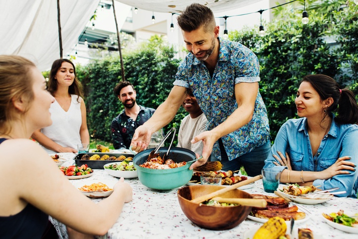 Group of friends enjoying a party