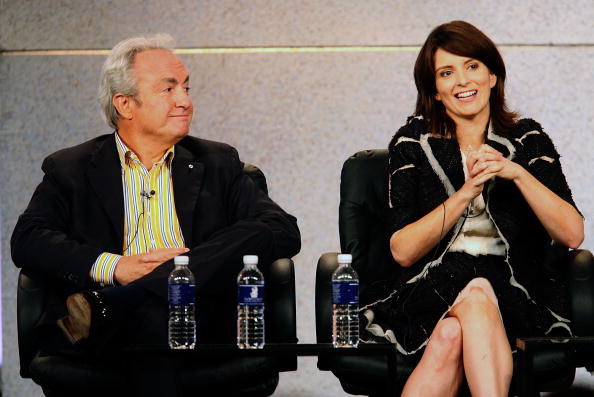 Executive Producer Lorne Michaels (L) and Executive Producer/Writer/Actress Tina Fey from the series "30 Rock"