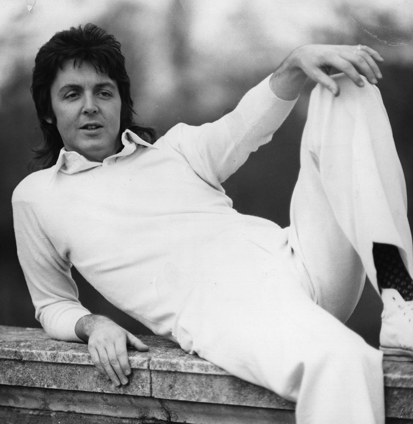 Paul McCartney sporting a fantastic mullet.