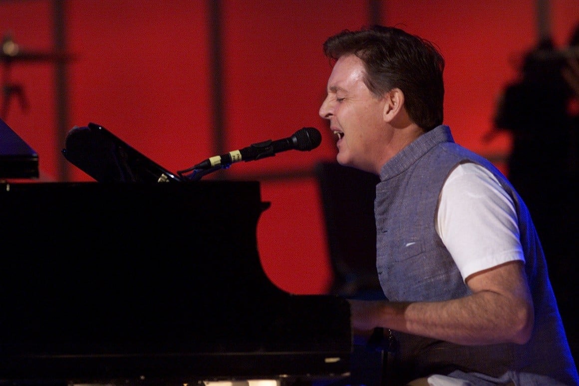 Paul McCartney during Rehearsals at The Concert for New York City
