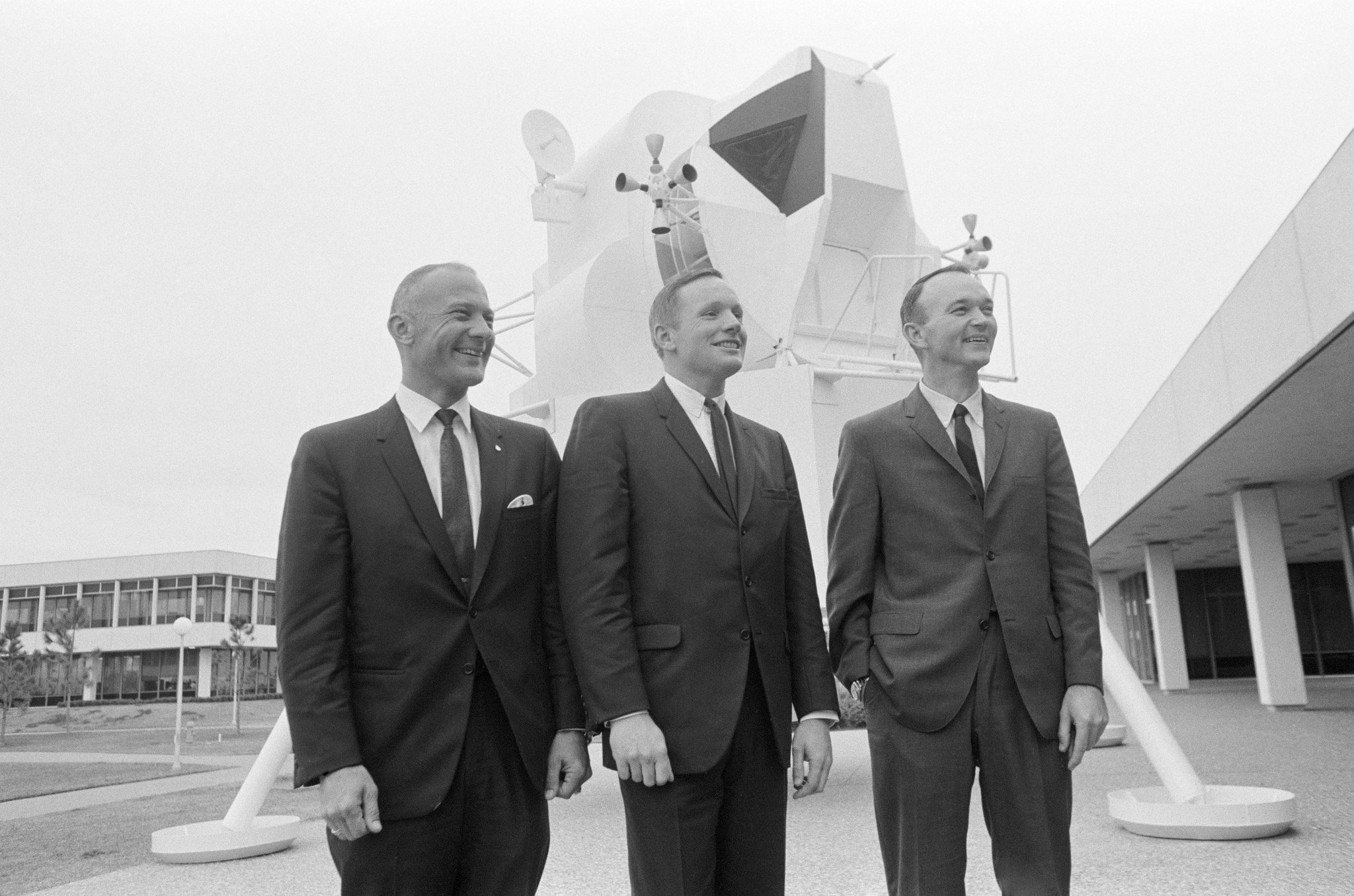 Edwin E. Aldrin Jr., lunar module pilot; Neil A. Armstrong, commander; and Michael Collins, command module pilot