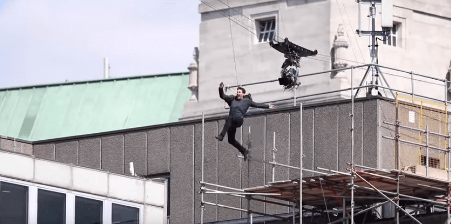 Tom Cruise doing stunts for Mission: Impossible - Fallout