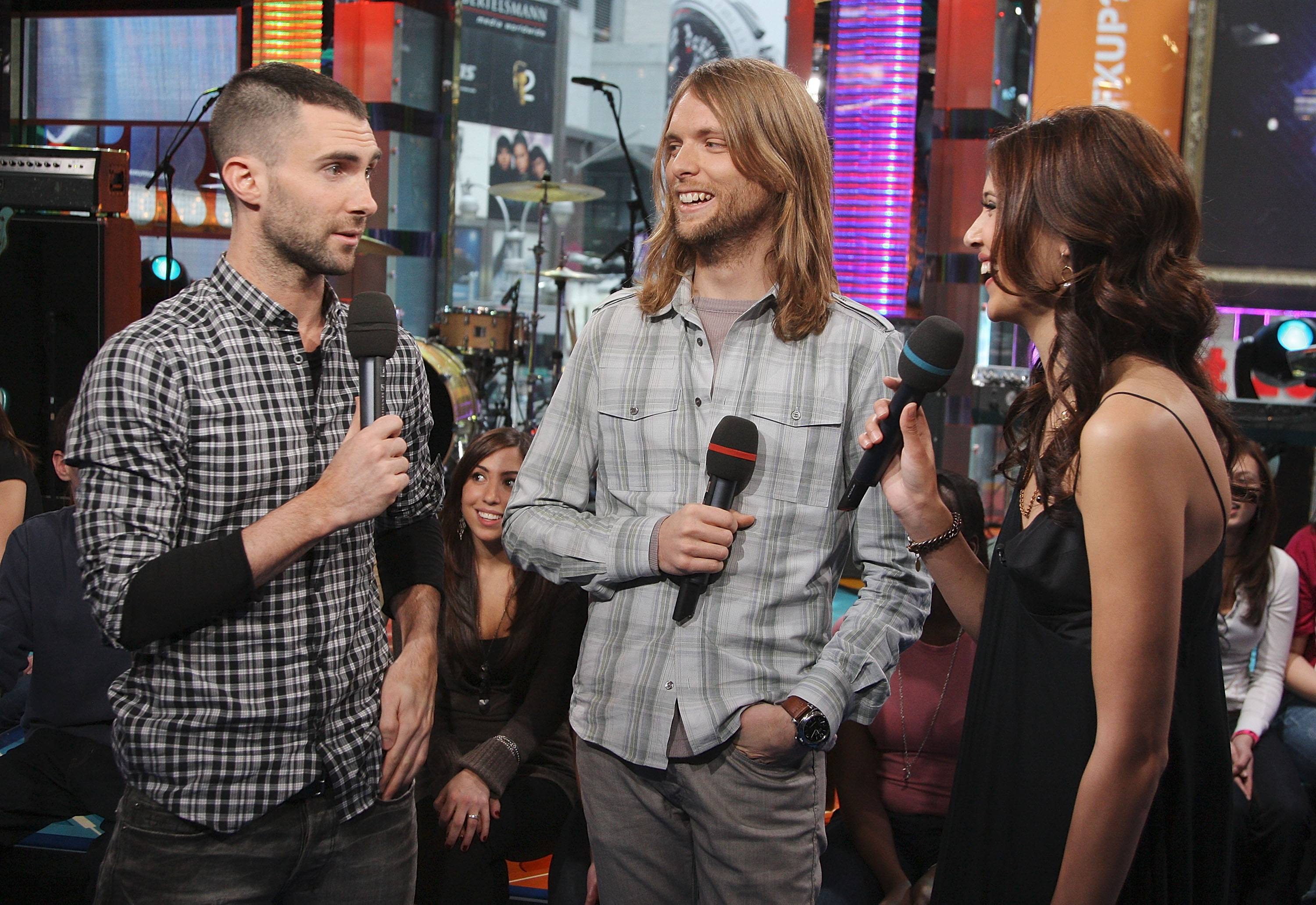 Adam Levine and guitarist James Valentine of Maroon 5 Adam Levine and guitarist James Valentine of Maroon 5