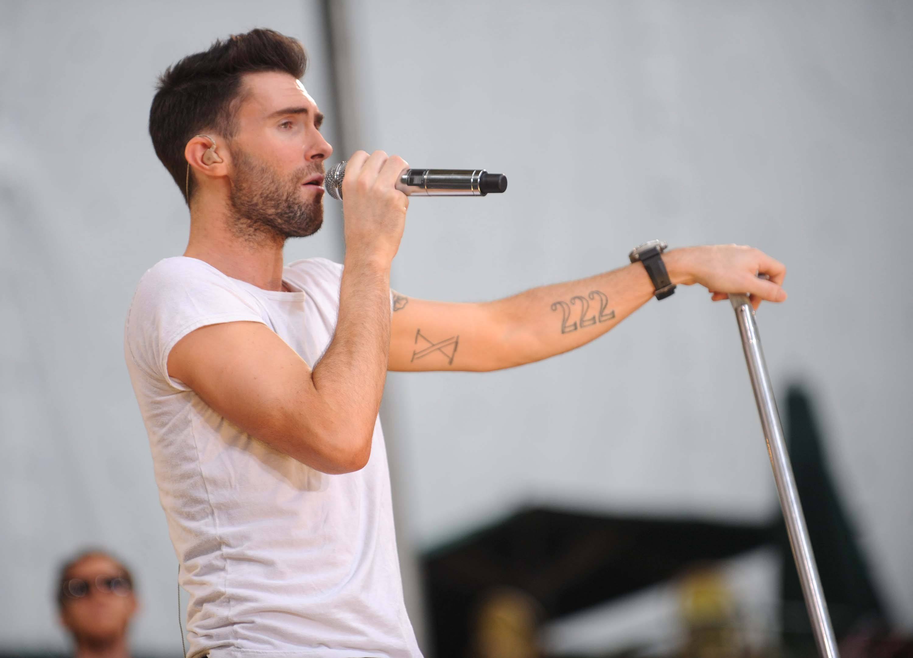 Adam Levine of Maroon 5 performs on ABC's Good Morning America