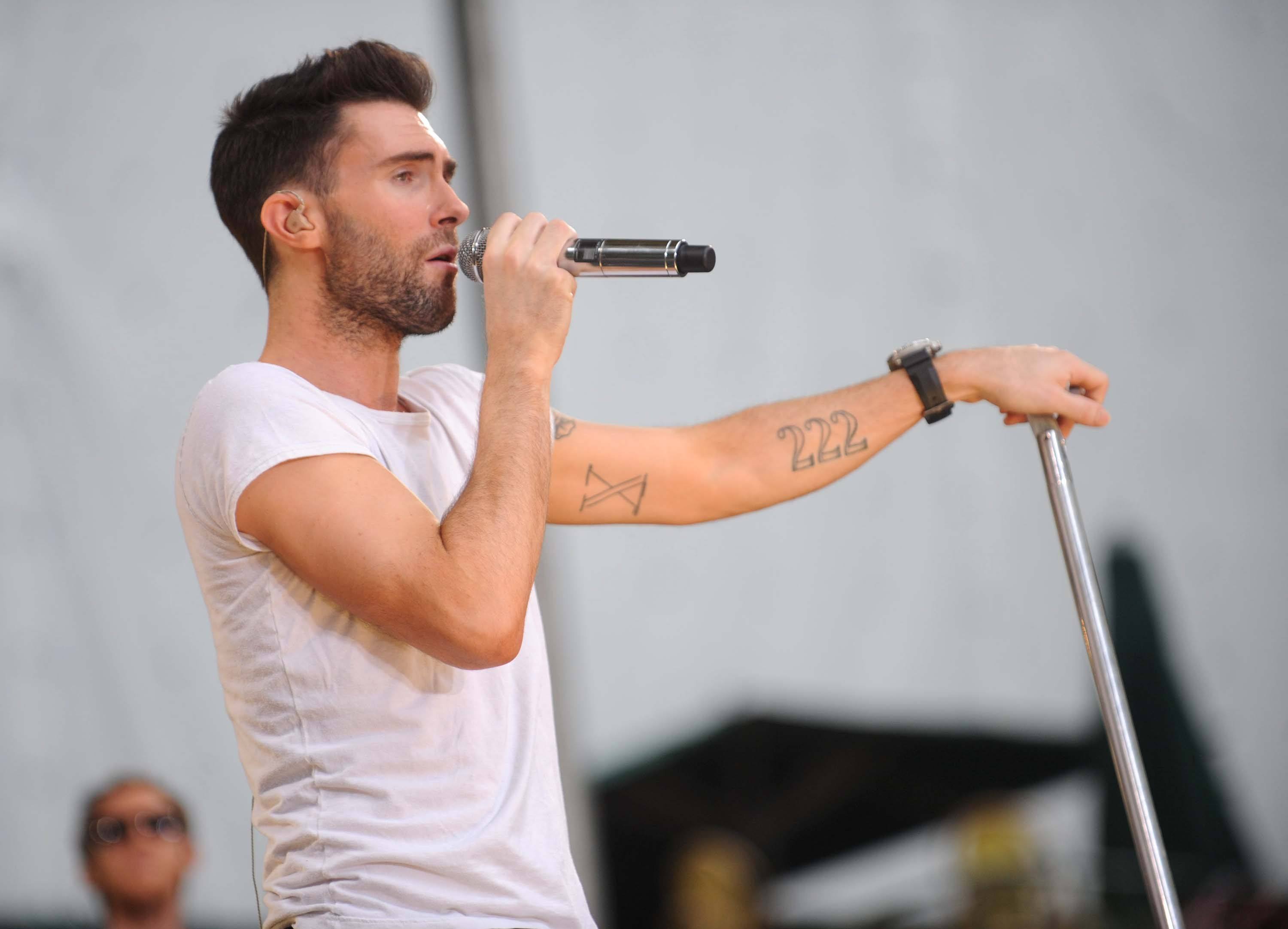 Adam Levine of Maroon 5 performs on ABC's Good Morning America Adam Levine of Maroon 5 performs on ABC's Good Morning America