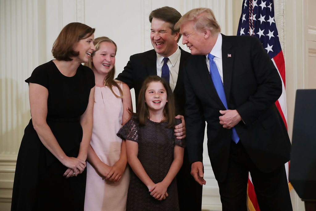 Donald Trump (R), Judge Brett M. Kavanaugh (2nd R), his wife Ashley Kavanaugh and their daughters Donald Trump (R), Judge Brett M. Kavanaugh (2nd R), his wife Ashley Kavanaugh and their daughters