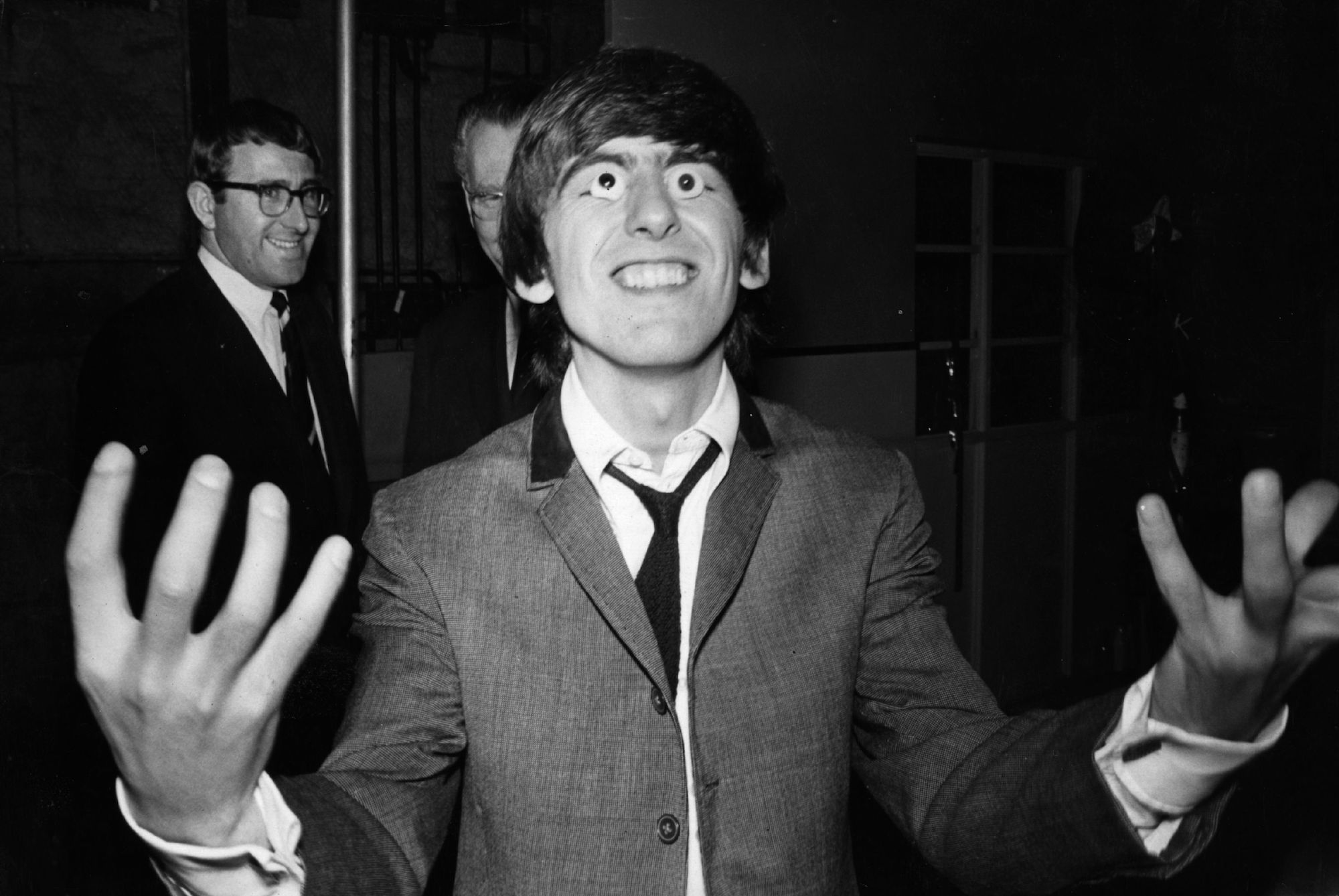 The Beatles George Harrison with fake eyes