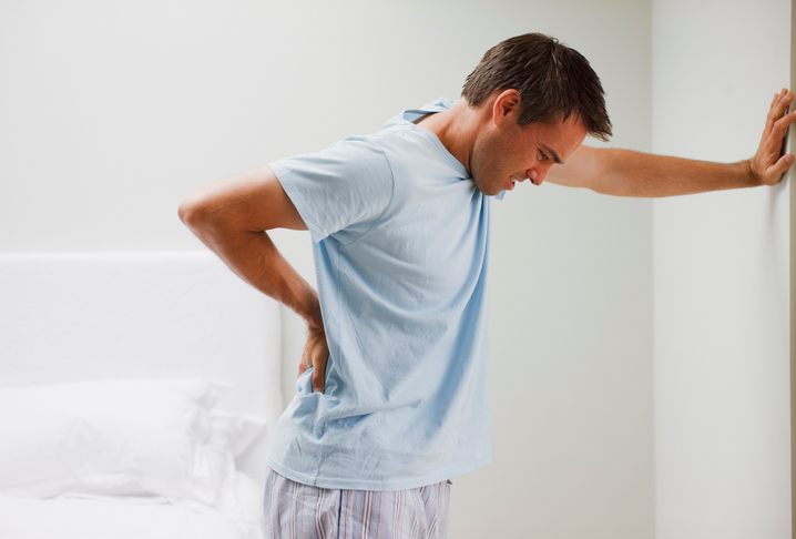 Man with lower back pain