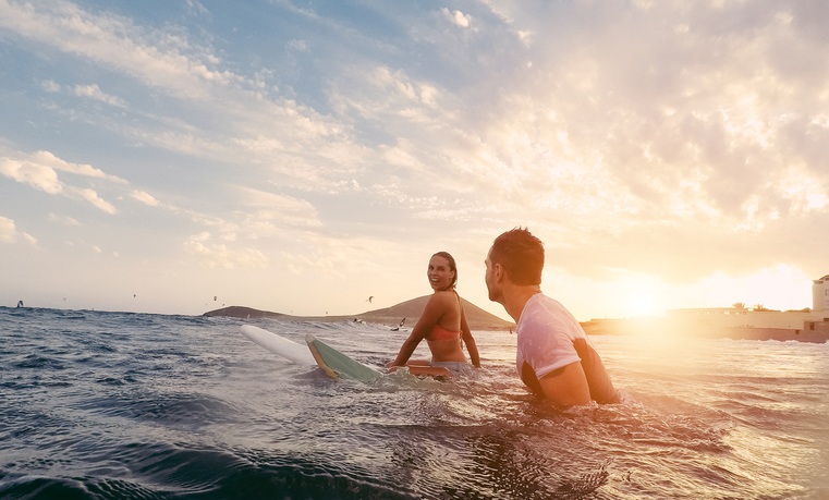 surfing Surfing at sunset