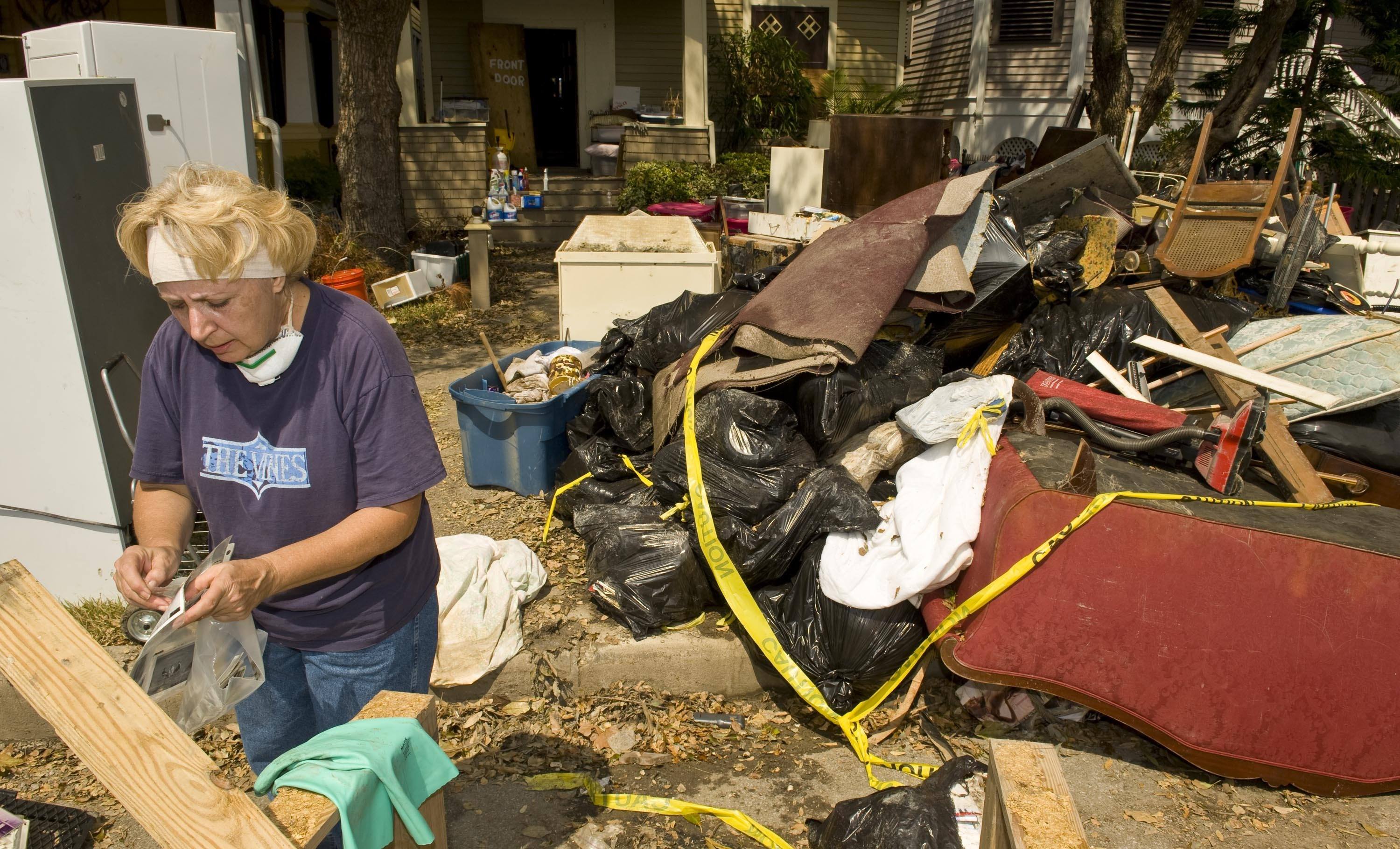 Hurricane Ike damage, Galveston, Texas.