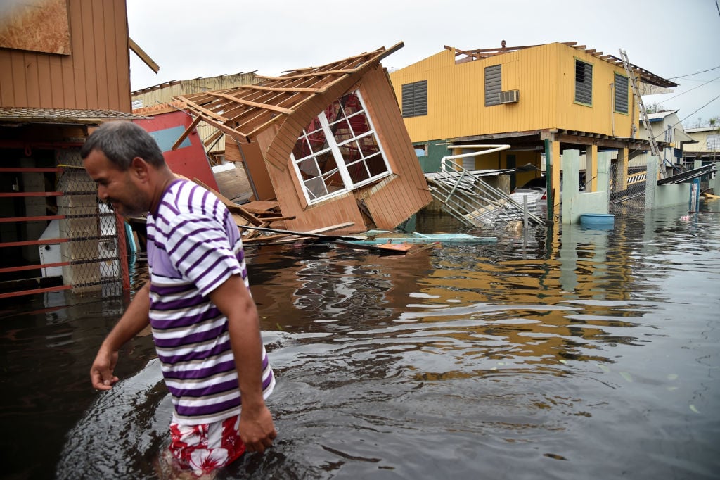 Hurricane damage -- Maria hits Puerto Rico