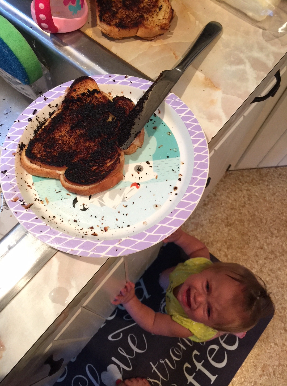 Burnt grilled cheese