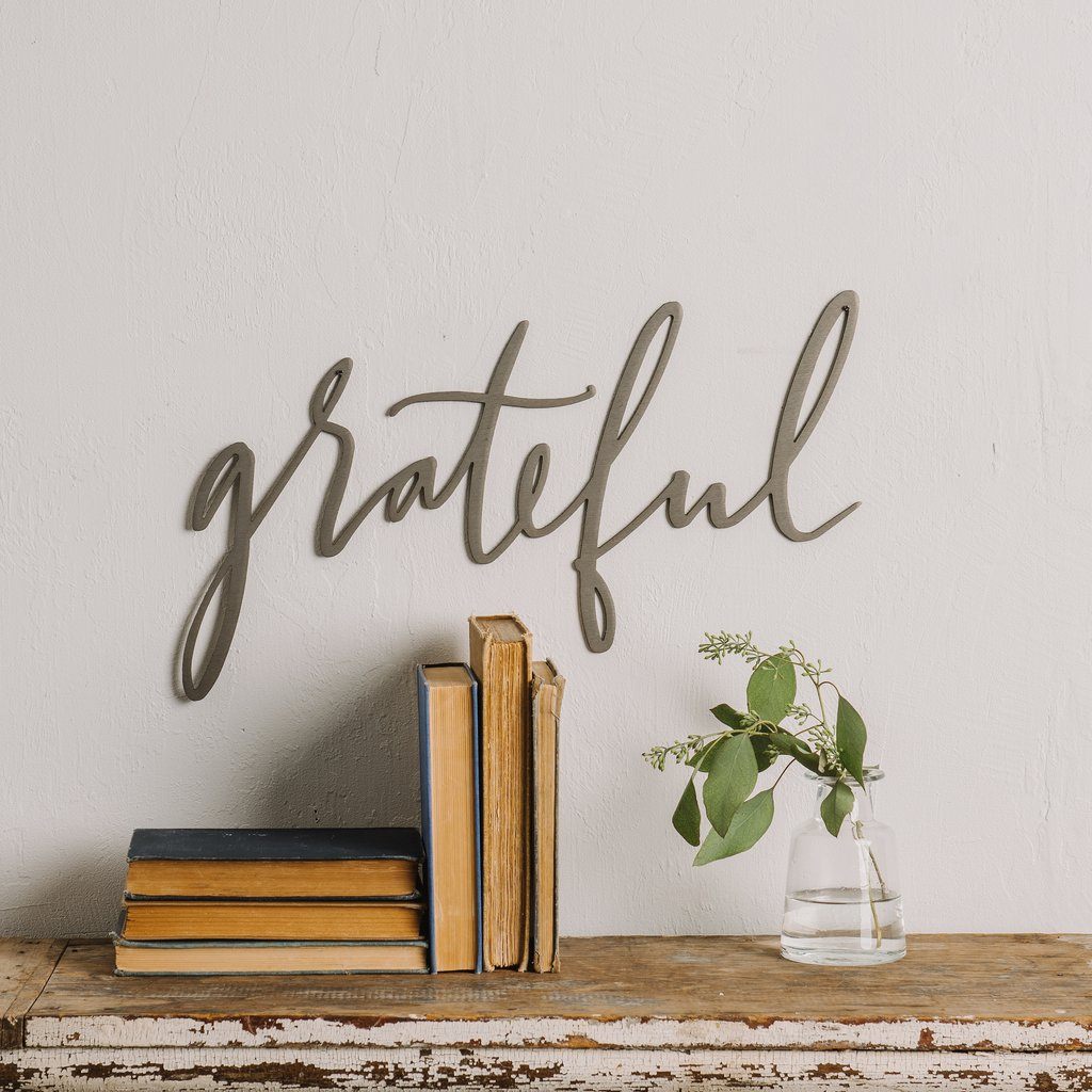 Grateful Script Sign
