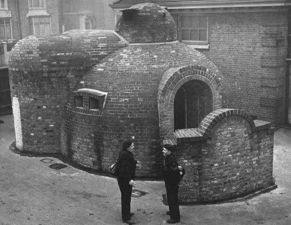 An igloo-shaped blast proof building