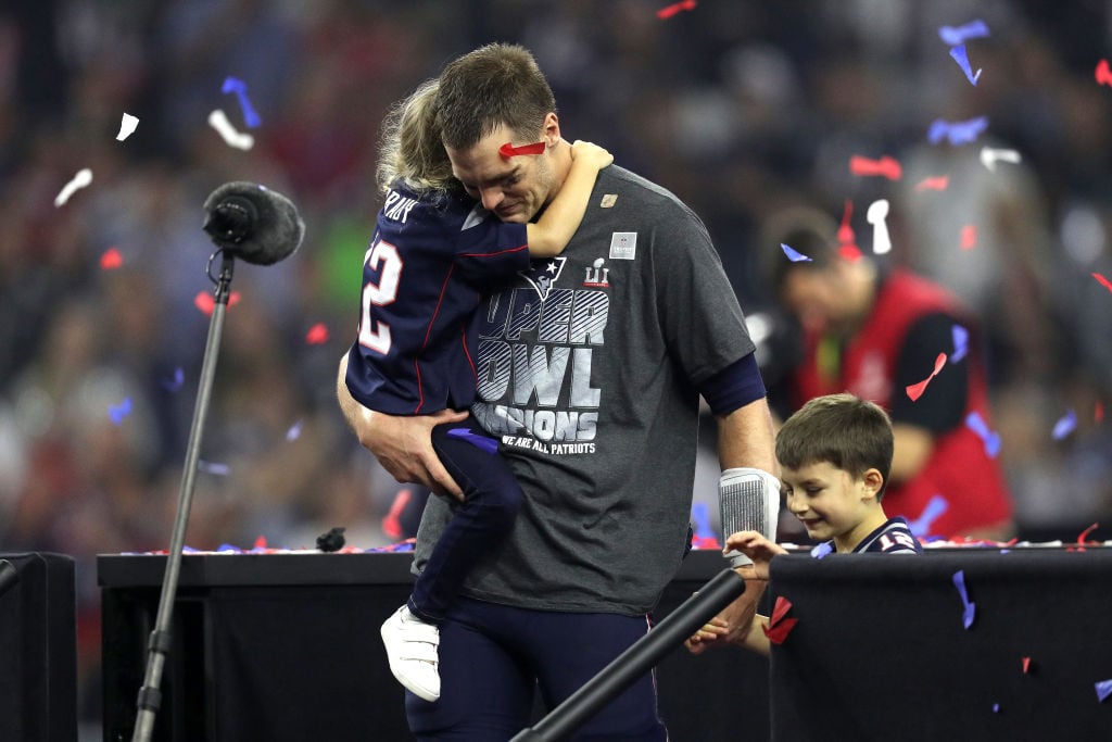 Tom Brady with children Vivian and Benjamin