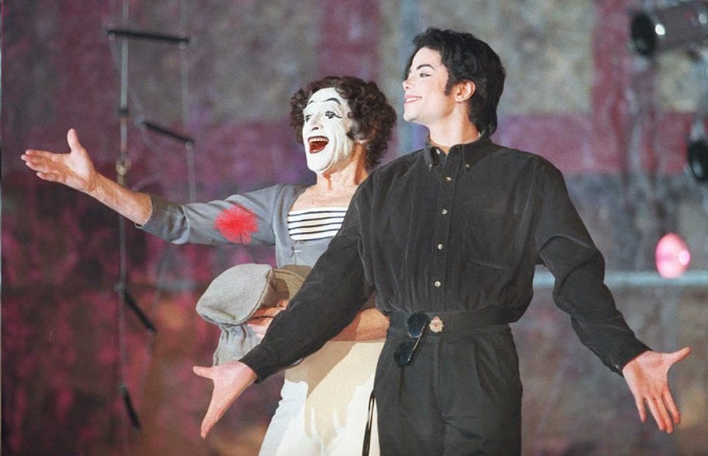 Michael Jackson with French mime Marcel Marceau