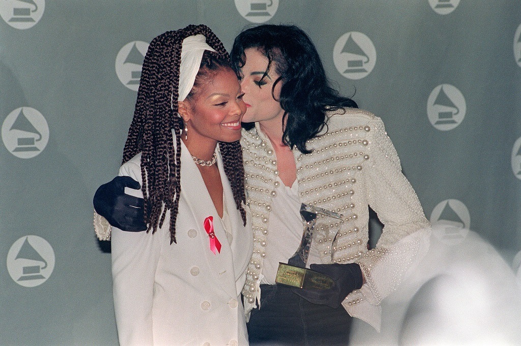 Michael Jackson with his sister, Janet Michael Jackson with his sister, Janet