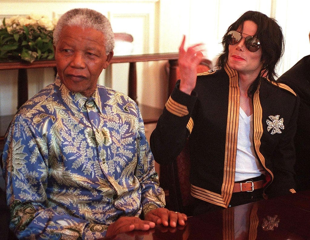 Michael Jackson with Nelson Mandela