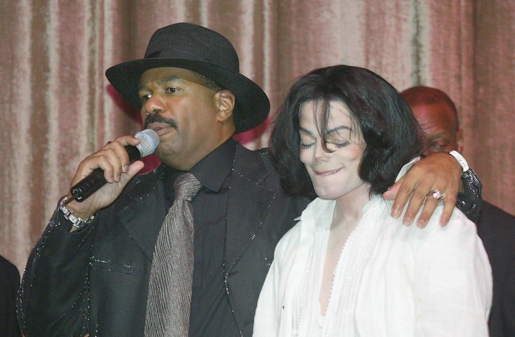 Michael Jackson with Steve Harvey Michael Jackson with Steve Harvey