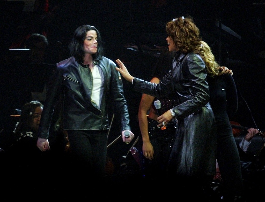 Michael Jackson with Whitney Houston in 2000 Michael Jackson with Whitney Houston in 2000