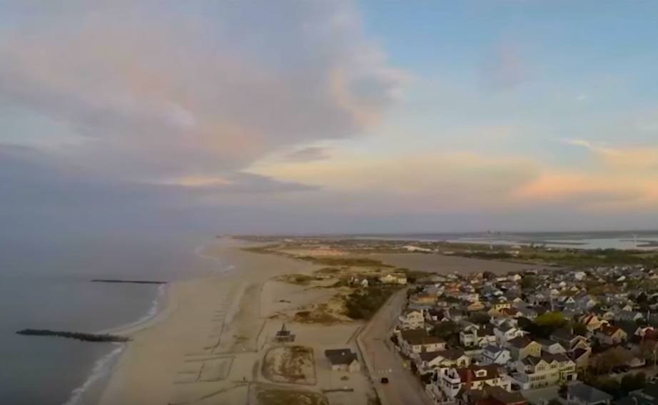 An aerial view of Point Lookout, New York