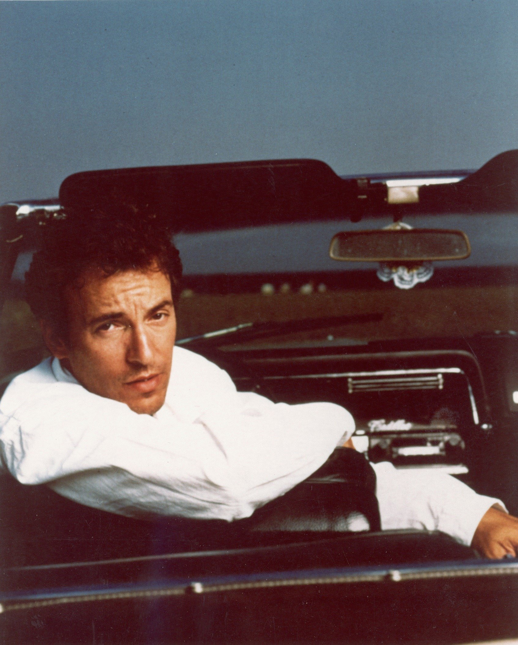 Bruce Springsteen in his convertible
