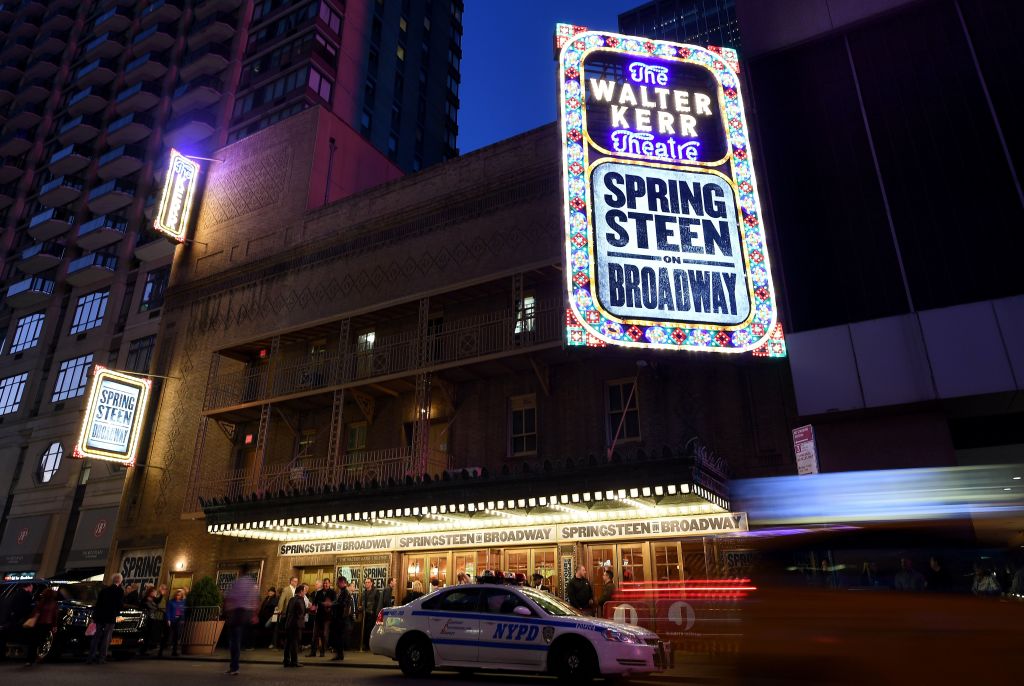 Bruce Springsteen marquee sign on Broadway NYC