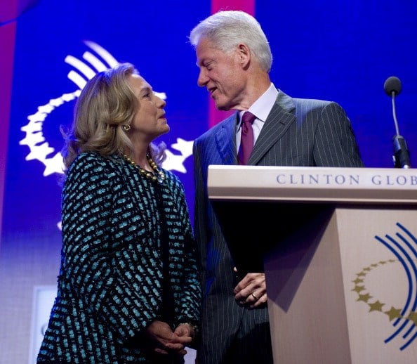 Bill Clinton and Hillary Clinton in 2012
