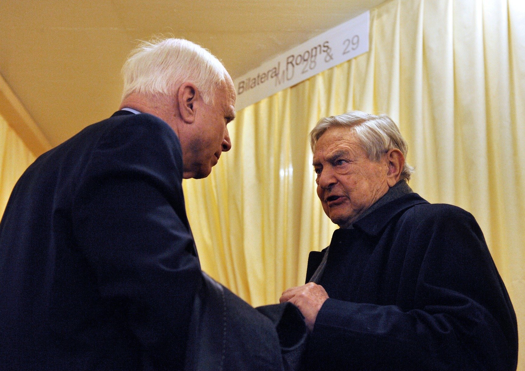 George Soros, John McCain in Switzerland