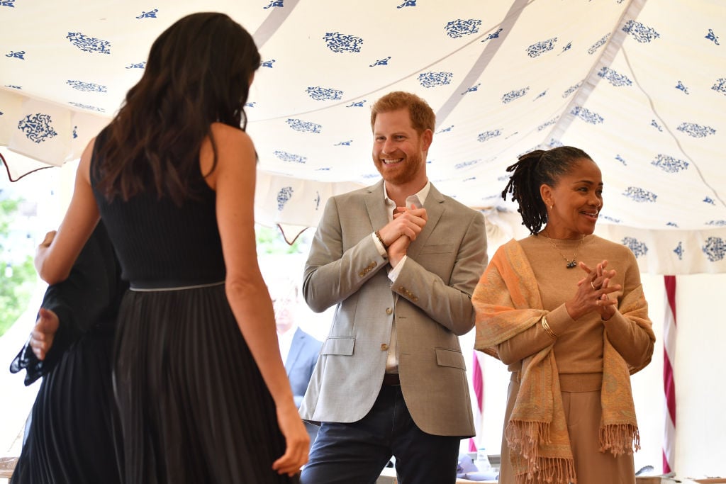 Prince Harry, Meghan Markle, and Doria Ragland