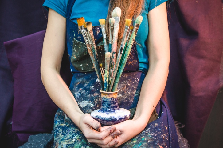 Artist paintbrushes