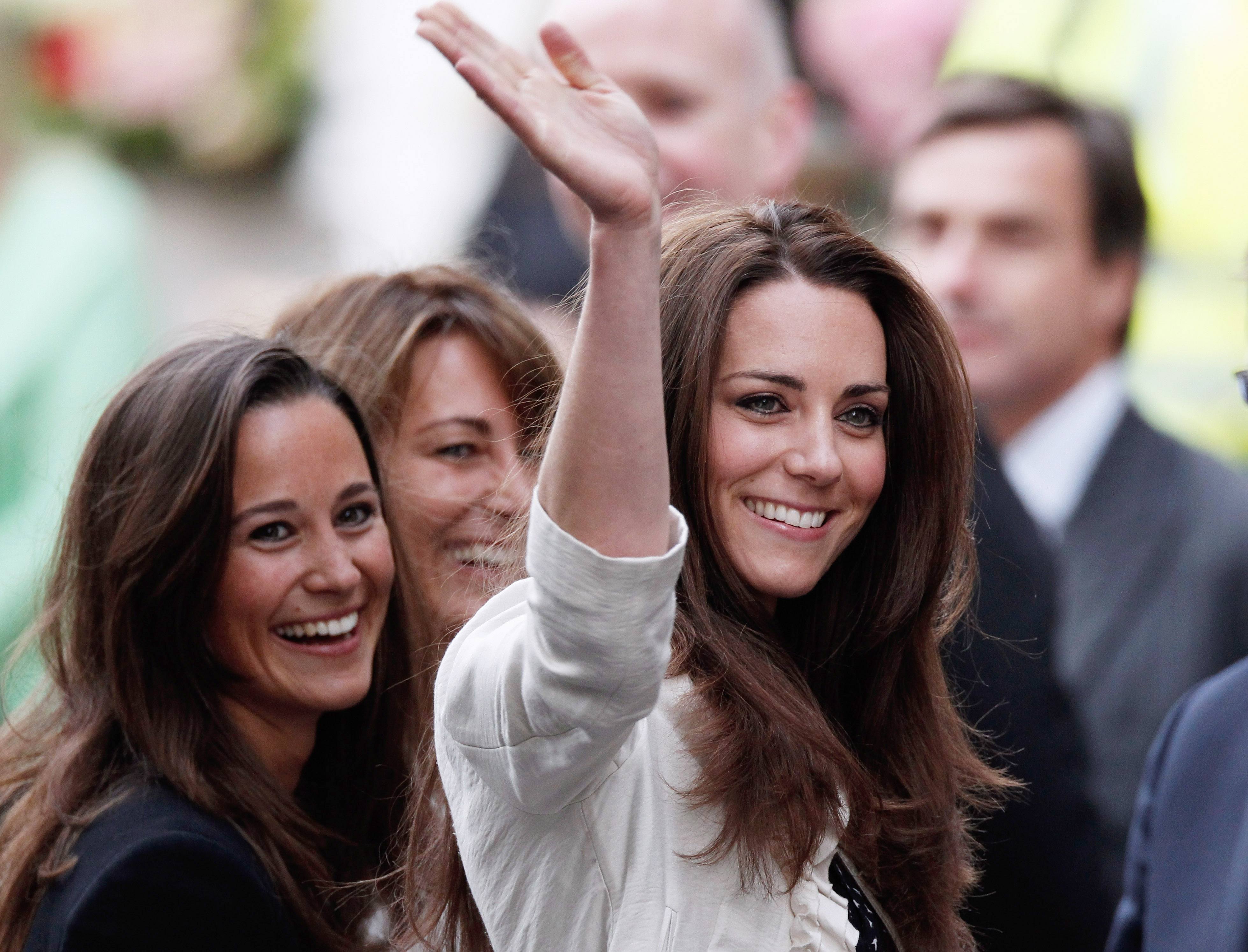 Kate Middleton with her mother, Carole Middleton, and sister, Pippa