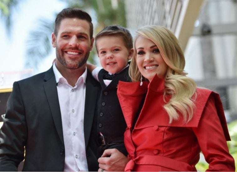 Carrie Underwood, Mike Fisher, and their son, Isaiah