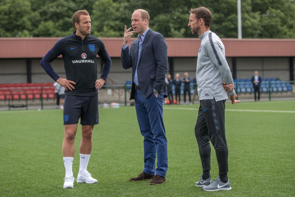 Harry Kane, Prince William, Gareth Southgate