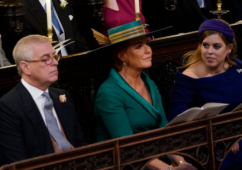 Sarah Ferguson, Prince Andrew, and and Princess Beatrice