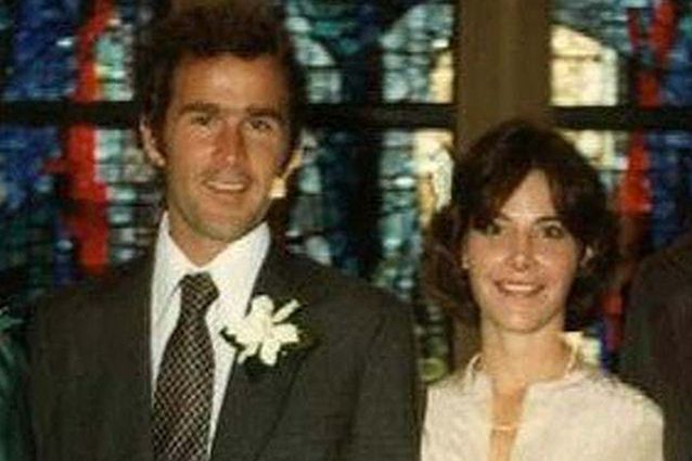 George and Laura Bush on their wedding day in 1977