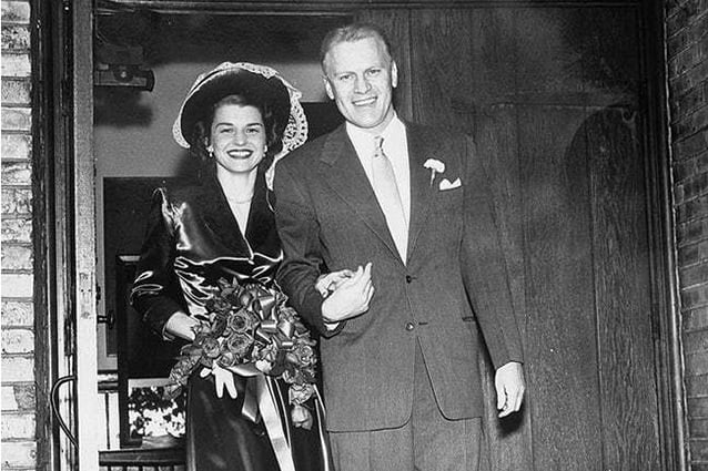 Gerald and Betty Ford on their wedding day in 1948