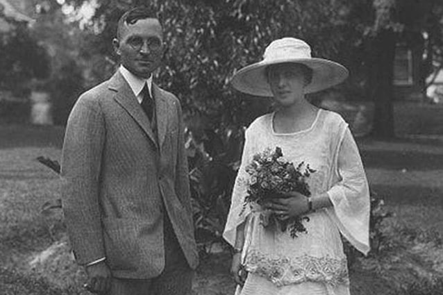Harry and Bess Truman on their wedding day in 1919