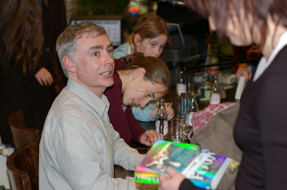 Artemis Fowl author Eoin Colfer at a 2007 book signing.