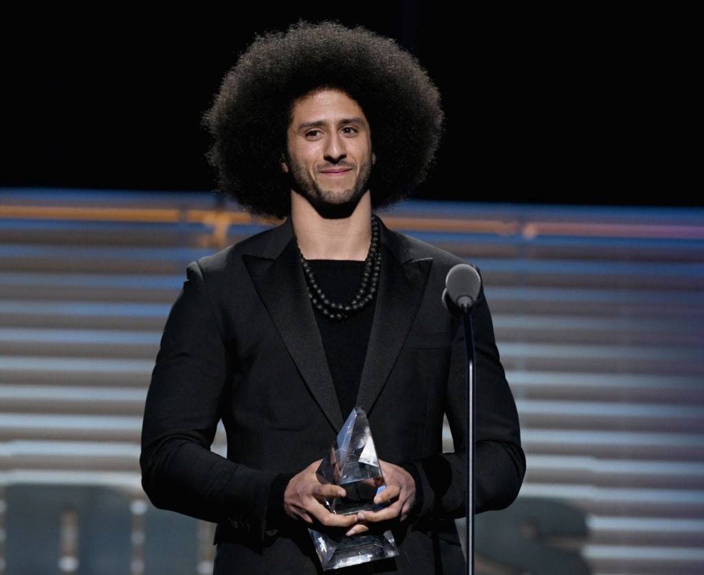 Colin Kaepernick Colin Kaepernick receives the SI Muhammad Ali Legacy Award during SPORTS ILLUSTRATED 2017 Sportsperson of the Year Show on December 5, 2017 at Barclays Center in New York City.