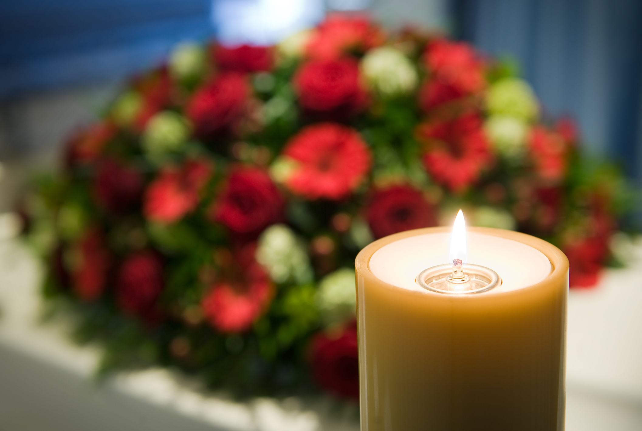 Flowers at a funeral