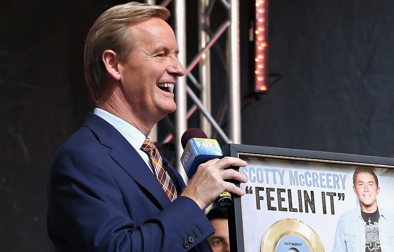 Steve Doocy during "FOX & Friends" All American ConcertSeries outside of FOX Studios on July 31, 2015 in New York City.