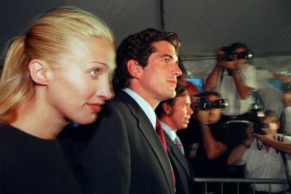 John F. Kennedy Jr and his wife Carolyn Bessette Kennedy