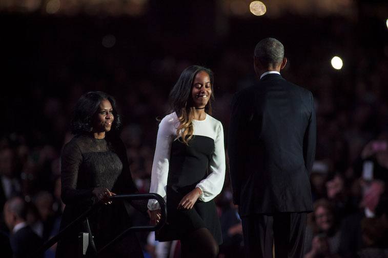 Barack Obama, Michelle Obama, and Malia Obama Barack Obama, Michelle Obama, and Malia Obama