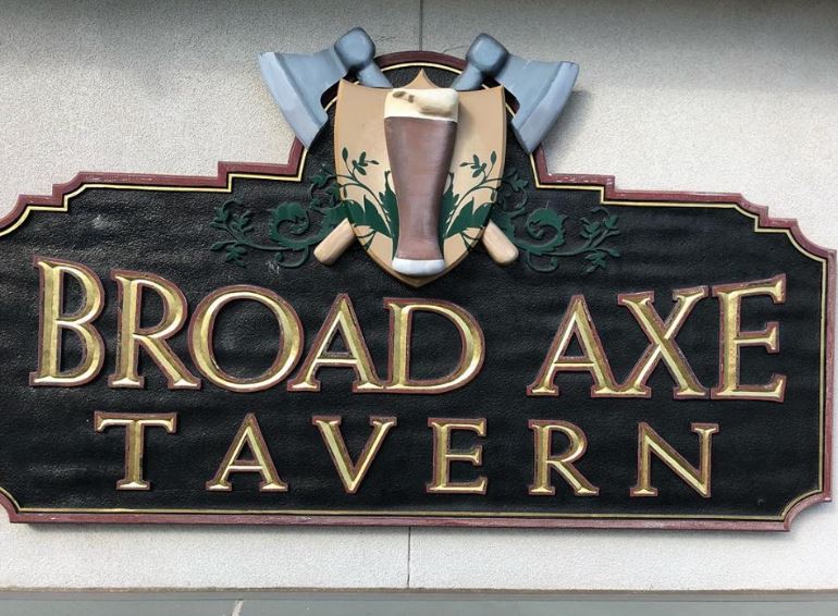 Broad Axe Tavern sign
