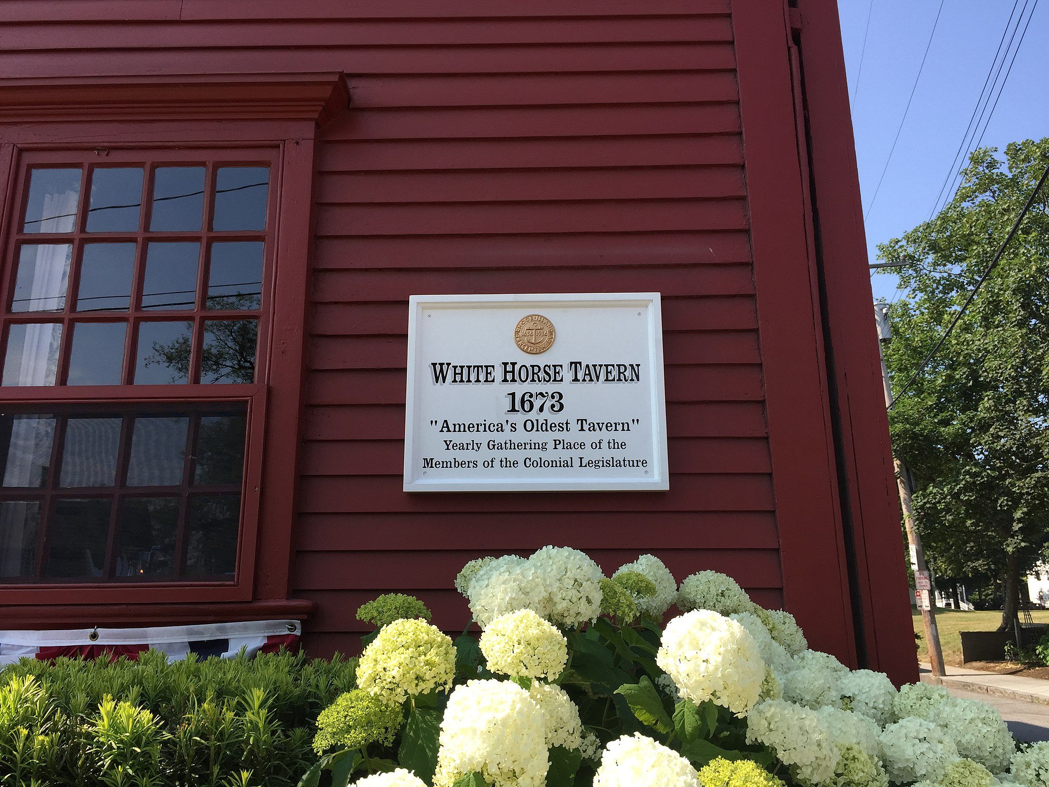 White Horse Tavern sign, oldest bars