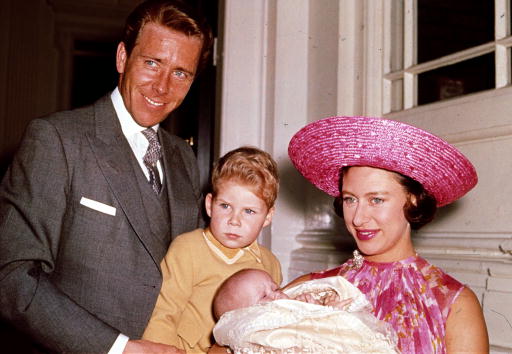 Princess Margaret with her husband and kids