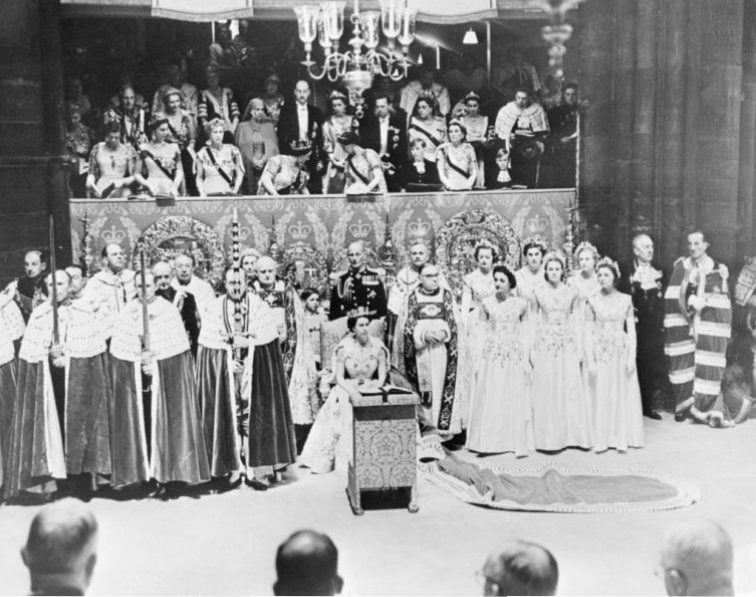 Queen Elizabeth II on her coronation day