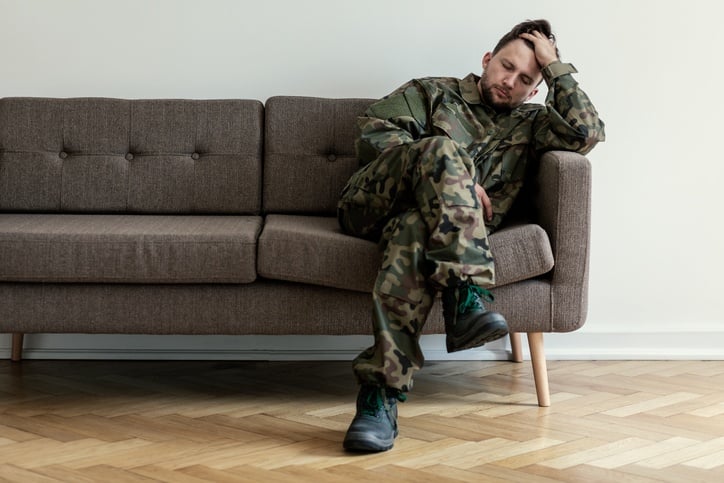 Helpless American soldier