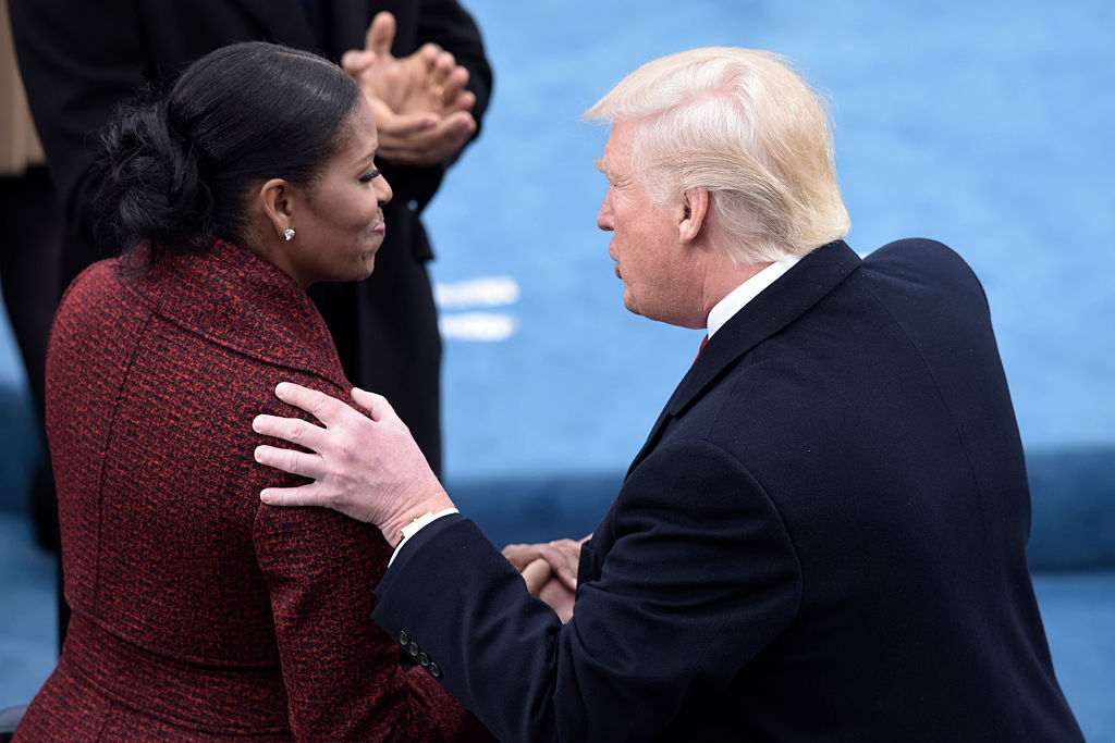 Michelle Obama and Donald Trump